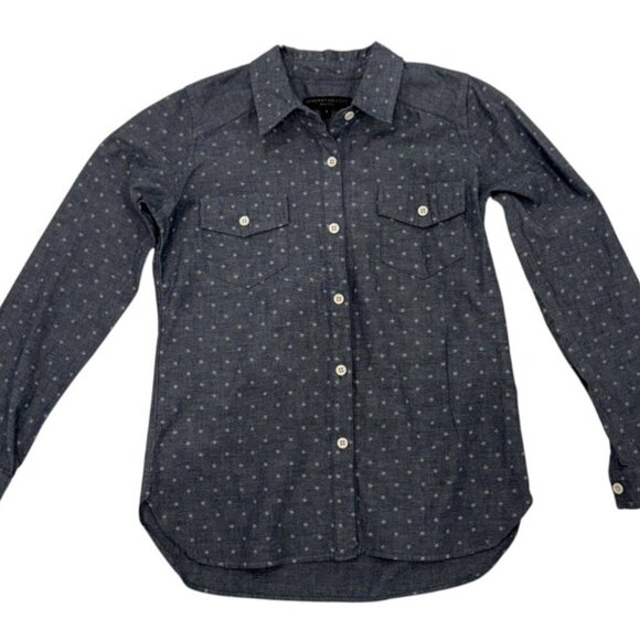 Generation Love Samuel Star-Print Chambray Shirt Size Small - Picture 4 of 8